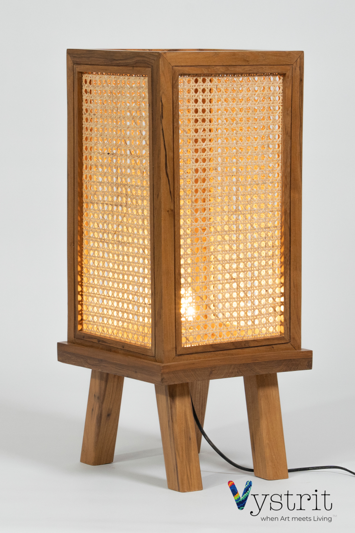 Teakwood Floor Lamp - Natural Teak