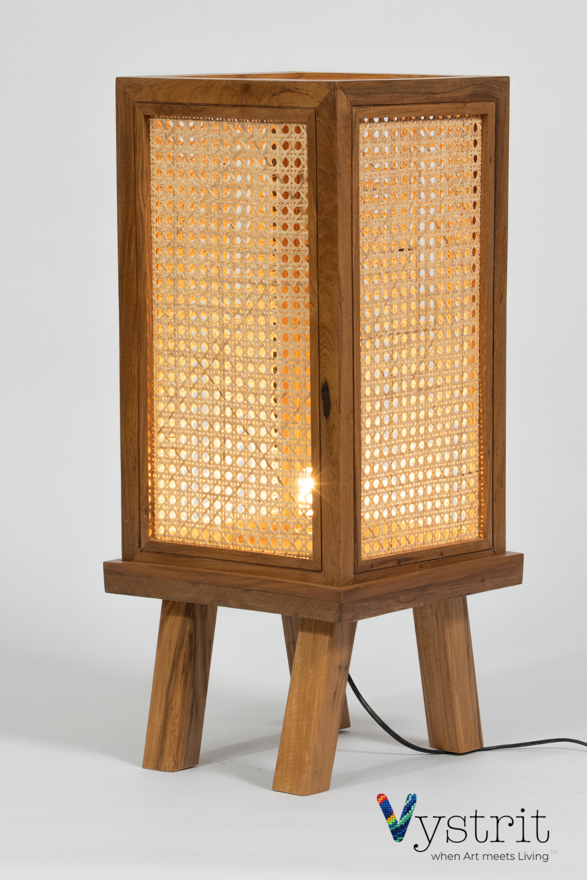 Teakwood Floor Lamp - Natural Teak