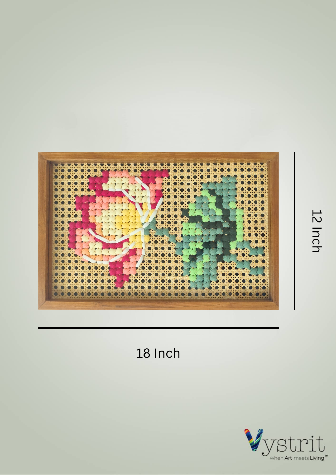 Lotus Bloom – Handcrafted Teakwood Tray with Lotus Art & Coasters