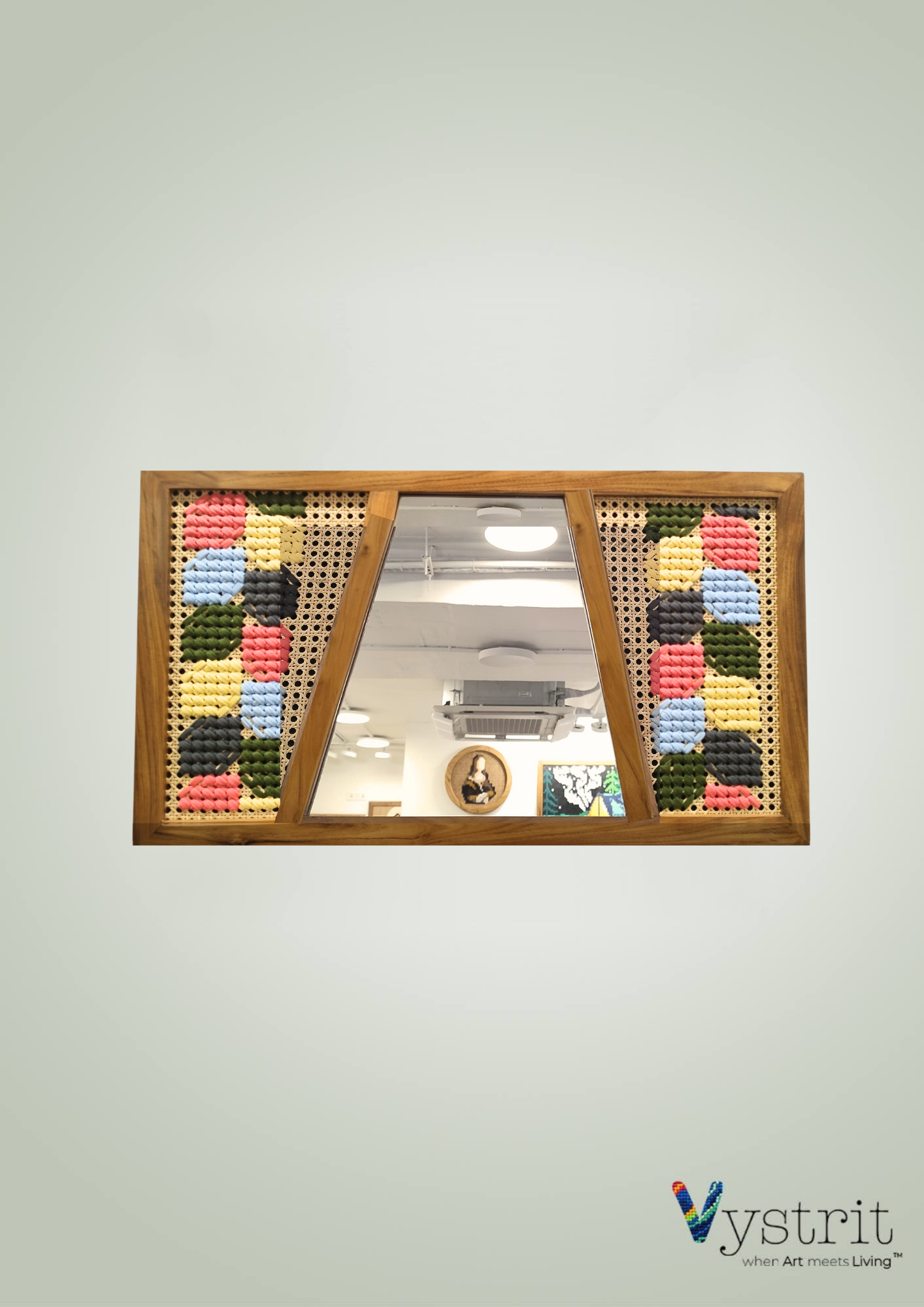 Prism Glance – Geometric Art Mirror - 30 inch x 18 inch