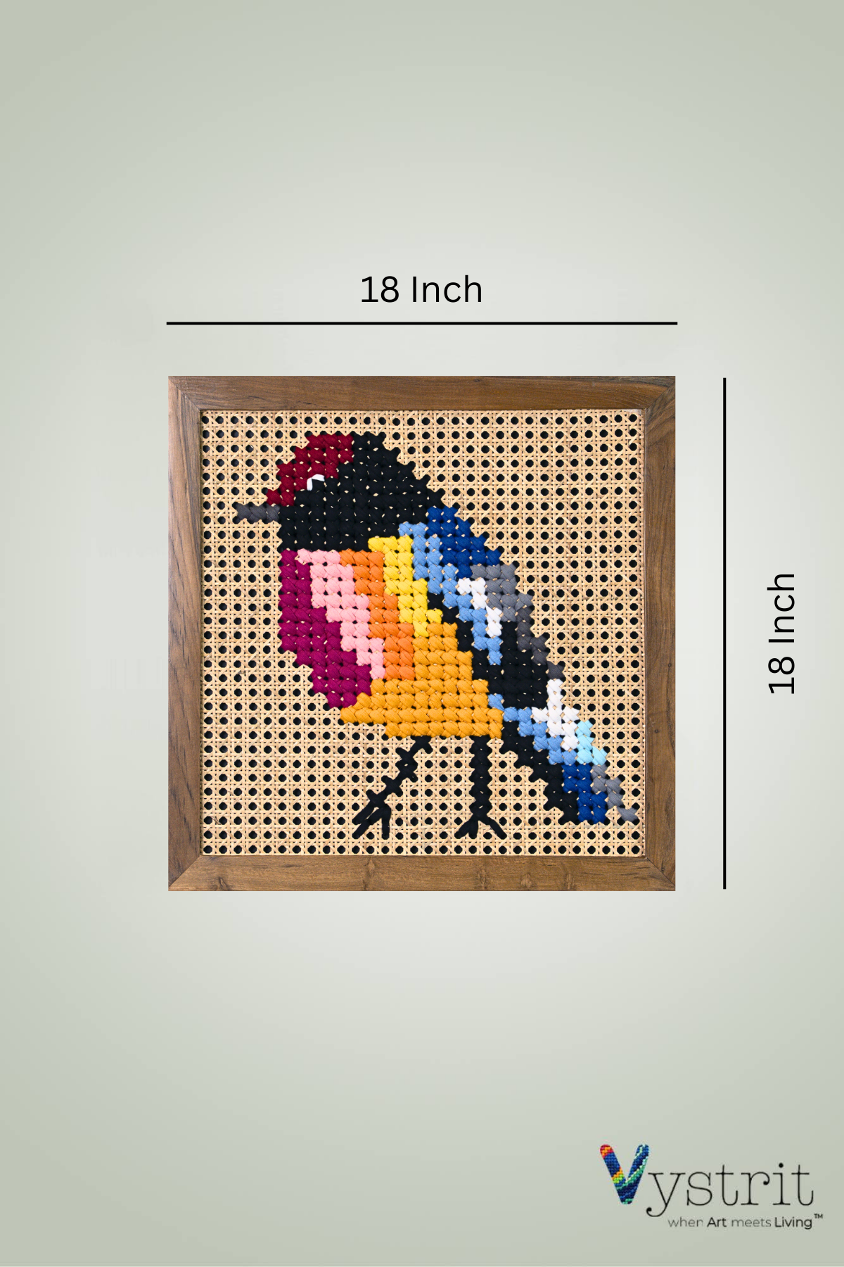 Rainbow Raga – 18 inch x 18 inch