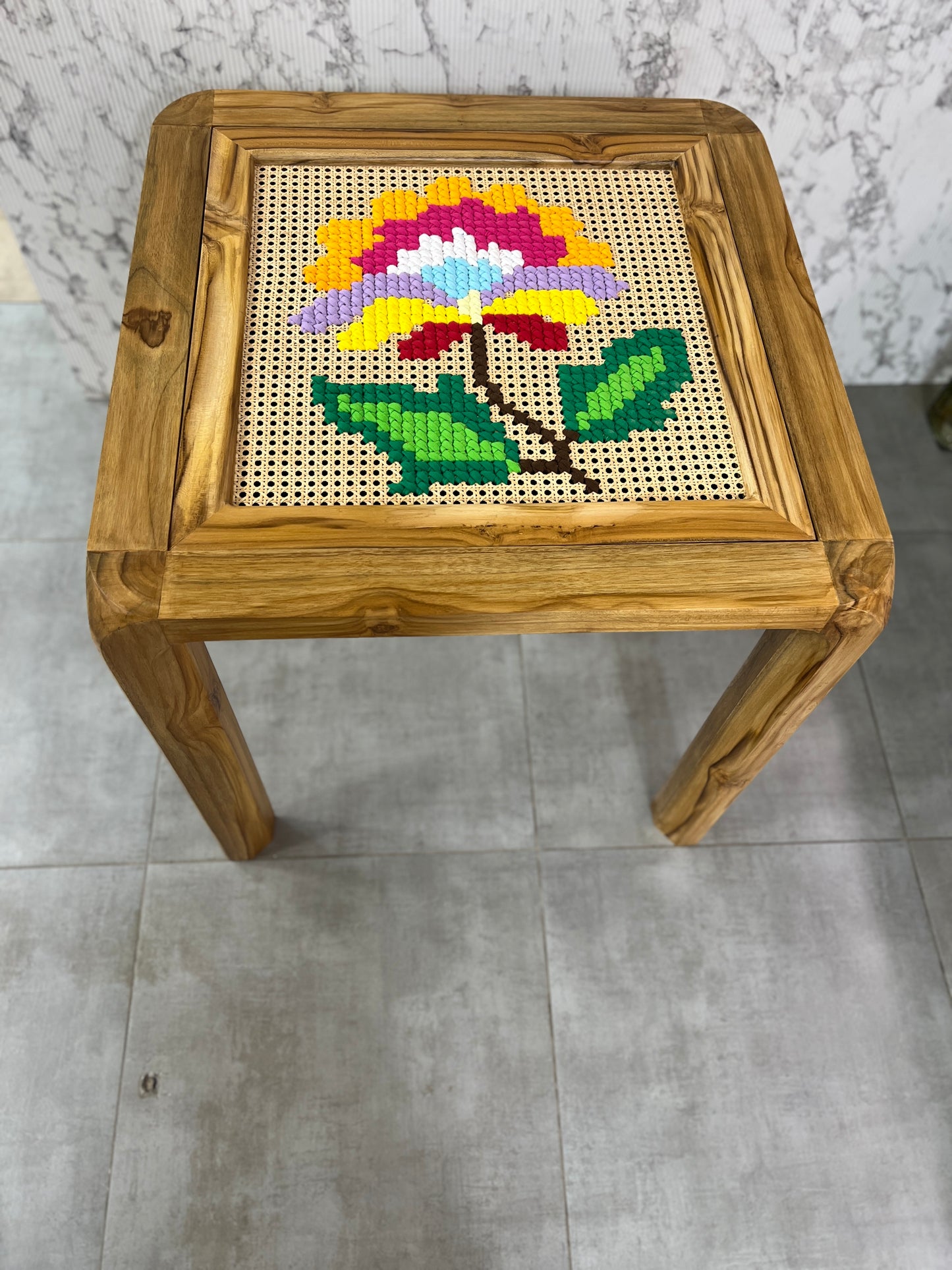 2 seater Dining / Coffee Table with Replaceable Art 30 inch x30 inch