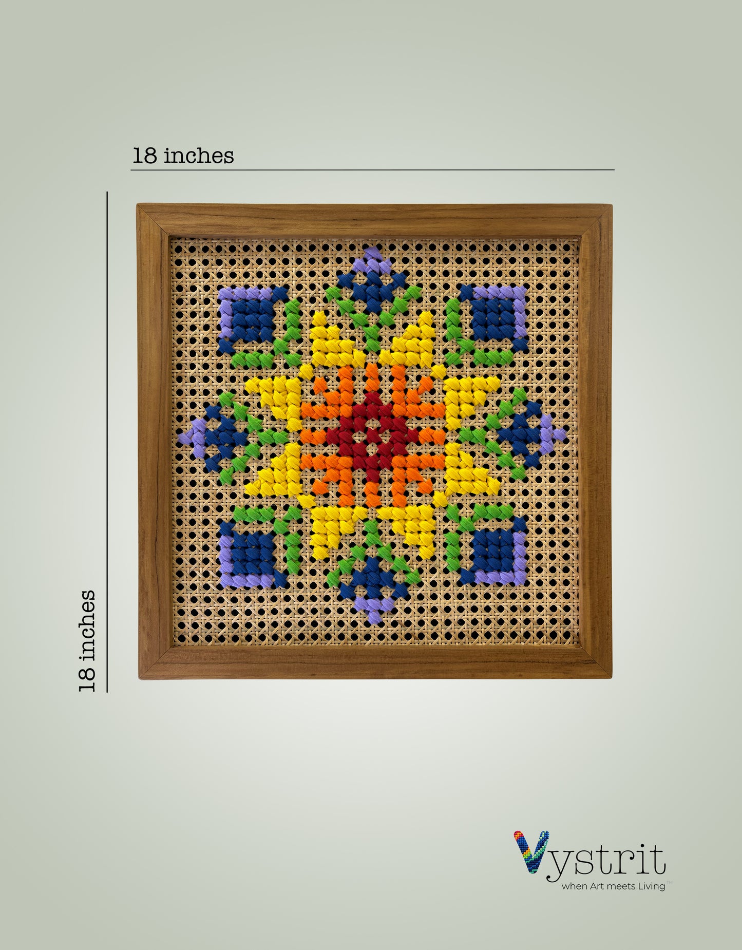 Colorful Mandala - 18 inch x 18 inch