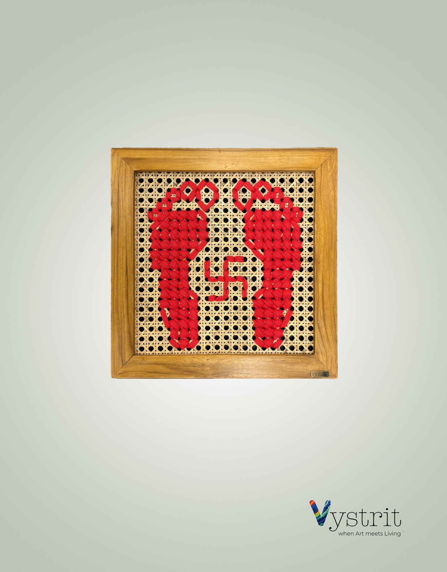 Charan Paduka - 12 inch x 12 inch