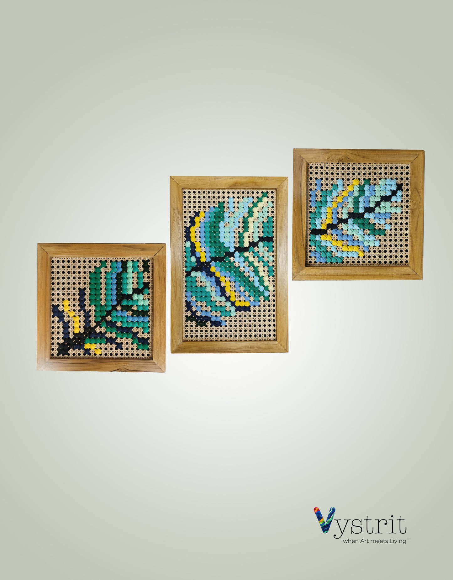 Trinity of Greens - Set of 3 Art Frames