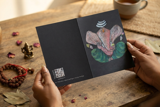 Ganesha in Pastel — A5 Art Greeting Card