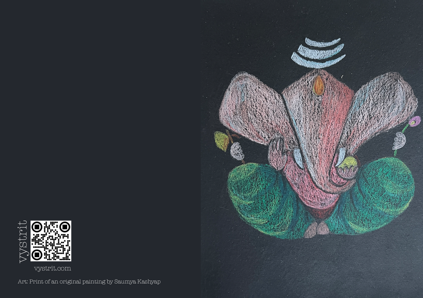 Ganesha in Pastel — A5 Art Greeting Card