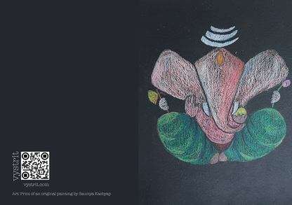 Ganesha in Pastel — A5 Art Greeting Card