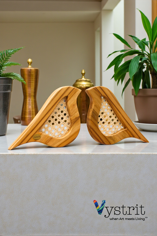 Soulmates - set of 2 Birds - custom shape wood art (Small)