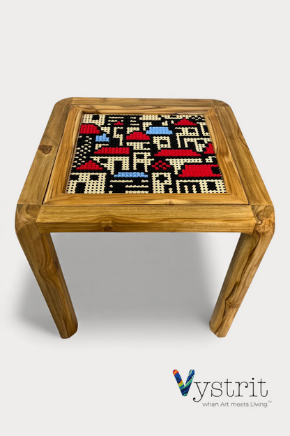 2 seater Dining / Coffee Table with Replaceable Art 30 inch x30 inch