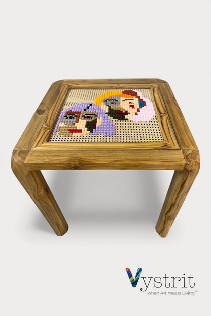 2 seater Dining / Coffee Table with Replaceable Art 30 inch x30 inch