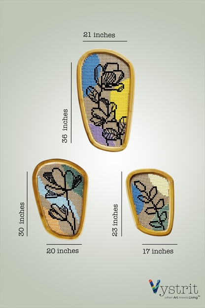 The Essence Trio - Set of 3 Custom Shaped Wood with Art