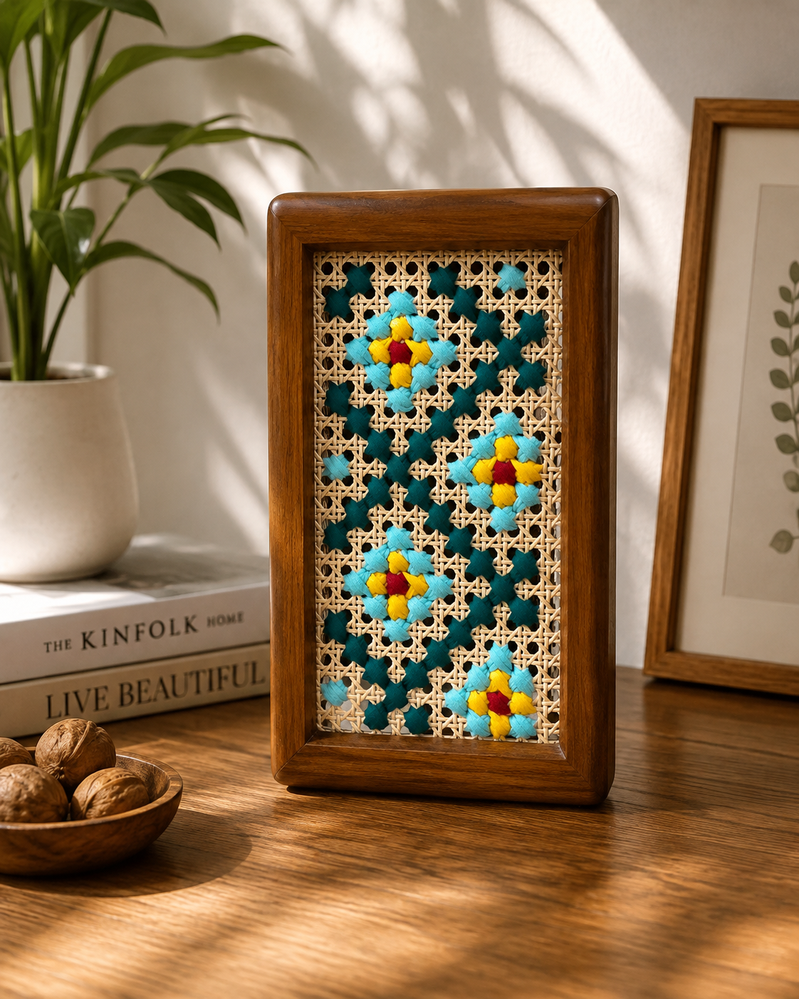 Echo Weave — Blue Diamonds (Large)
