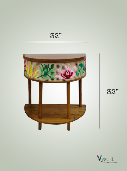 Console Table, Mirror with Doors, Combination - Bright Floral