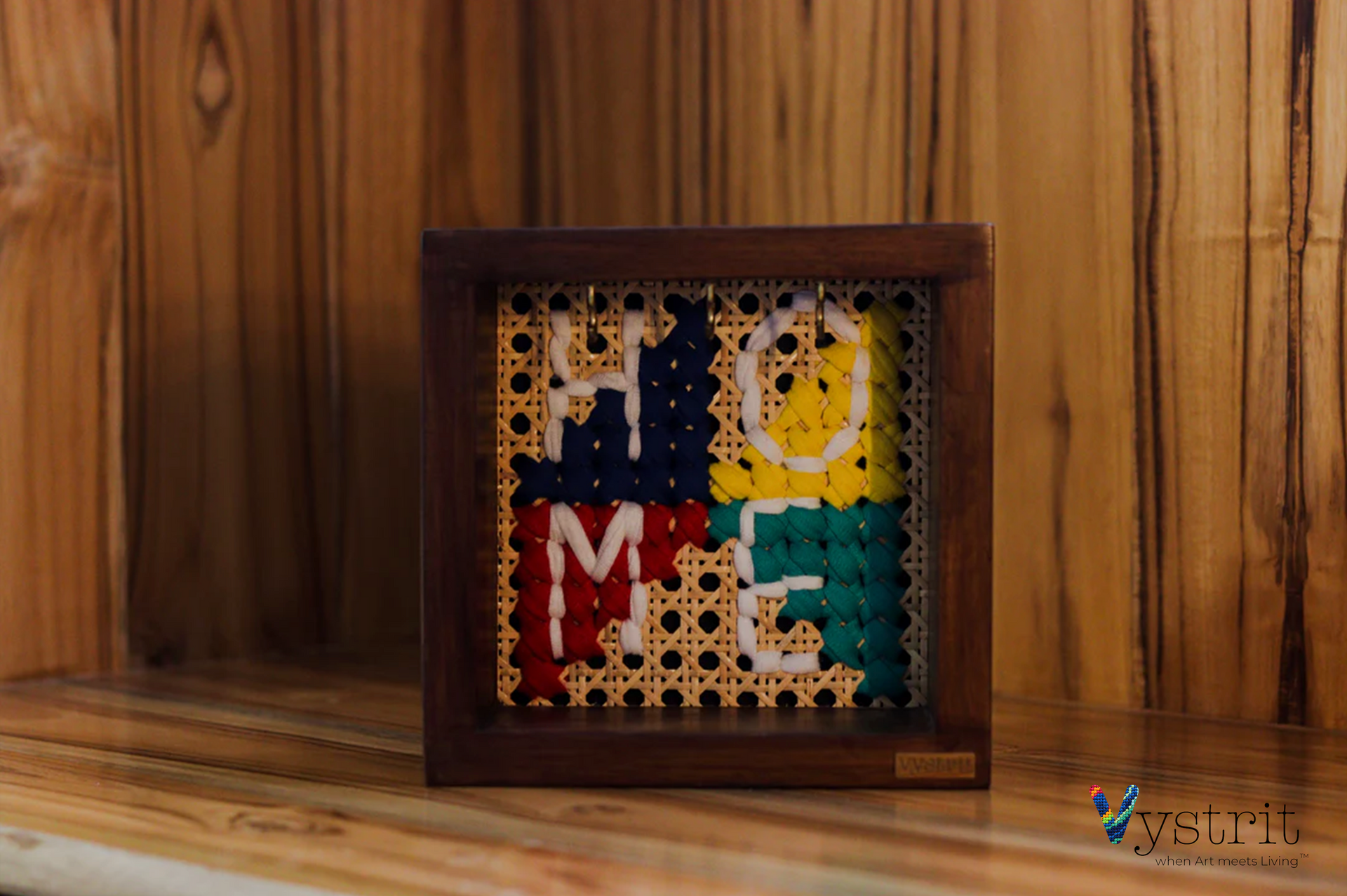 Handcrafted Wooden Keychain Holder with Art – Vystrit Designs