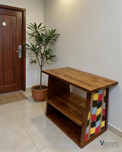 Stride Weave - Geometric Art Shoe Rack
