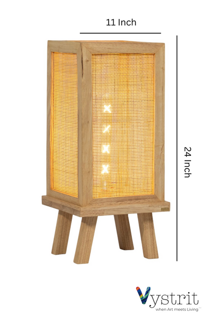 Solid Wood Floor Lamp-  Natural