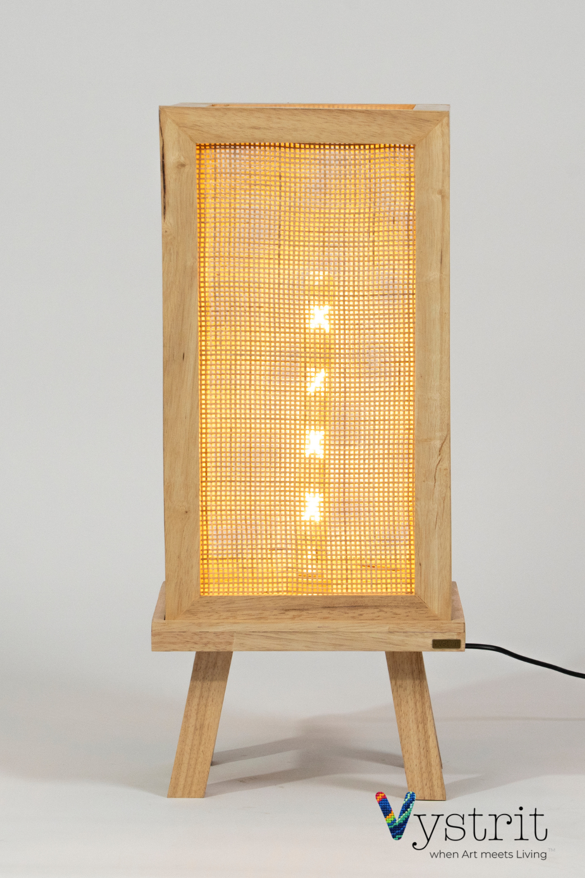 Solid Wood Floor Lamp-  Natural