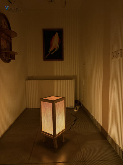 Solid Wood Floor Lamp-  Natural