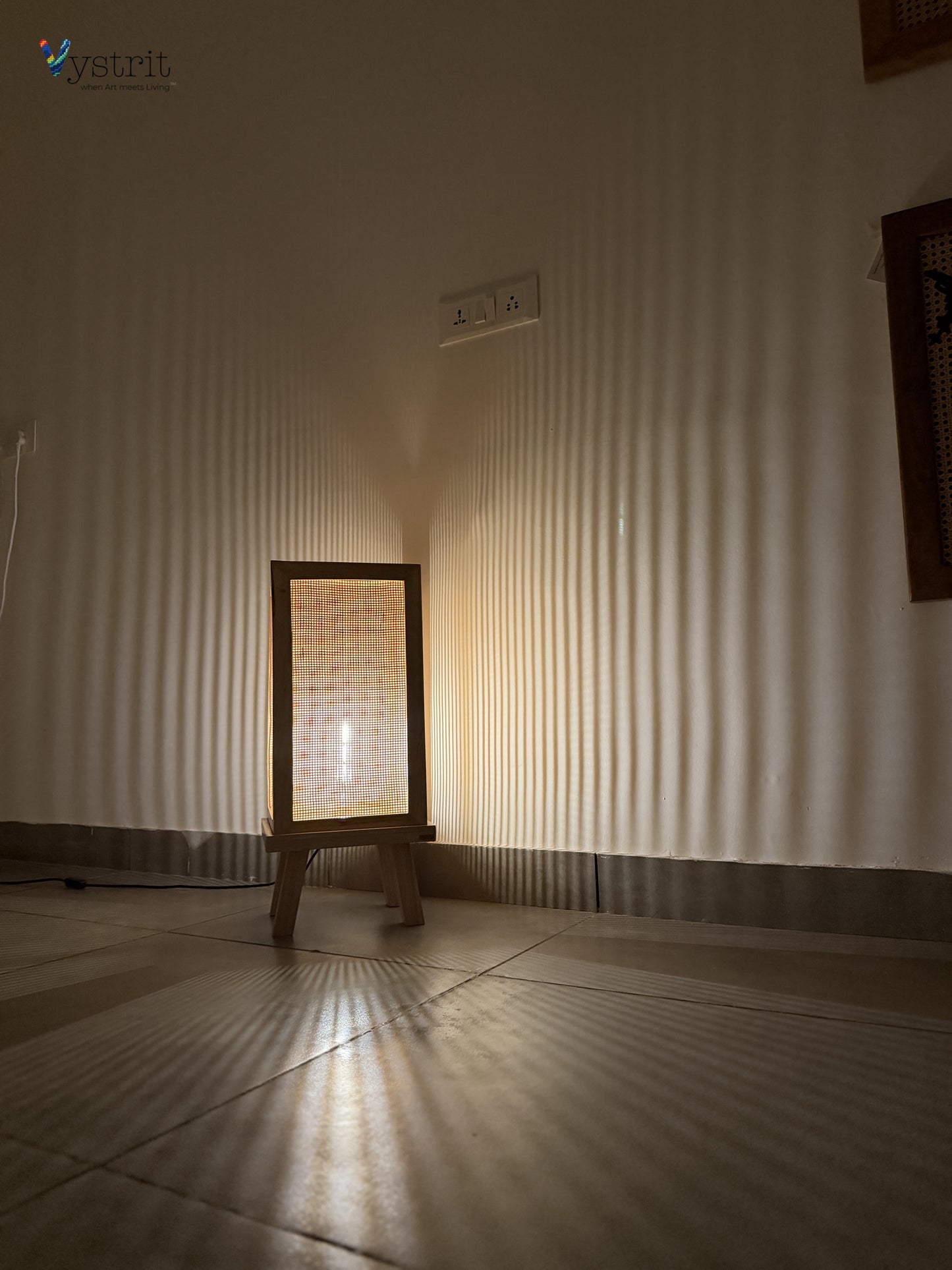 Solid Wood Floor Lamp-  Natural