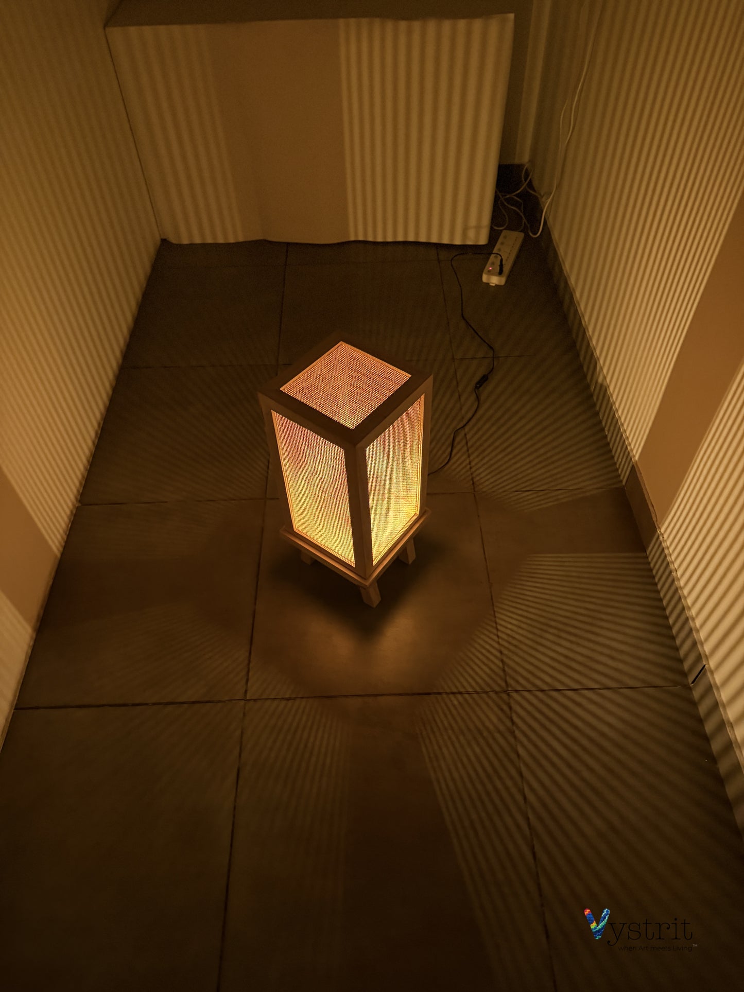 Solid Wood Floor Lamp-  Natural