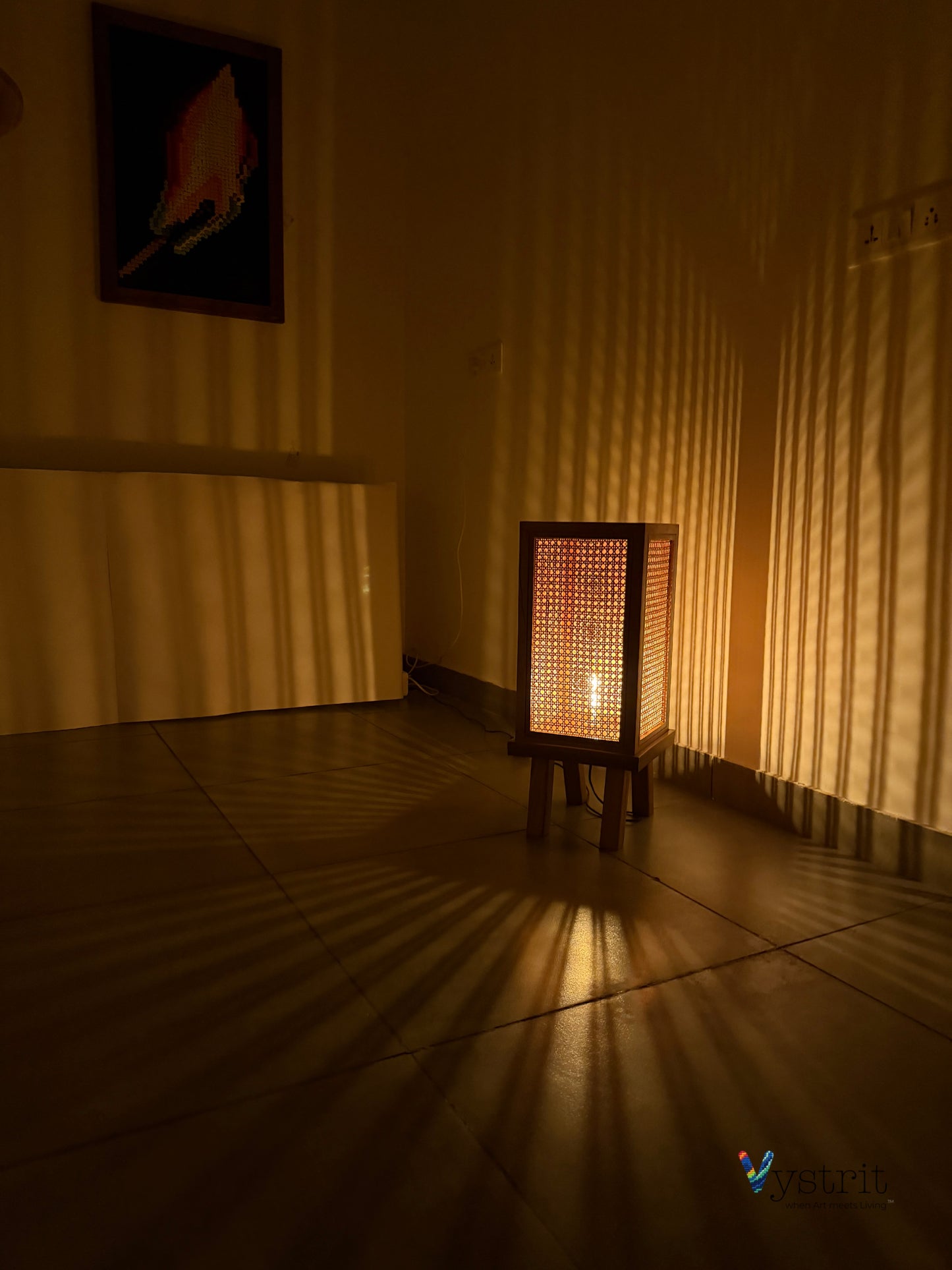 Teakwood Floor Lamp - Natural Teak