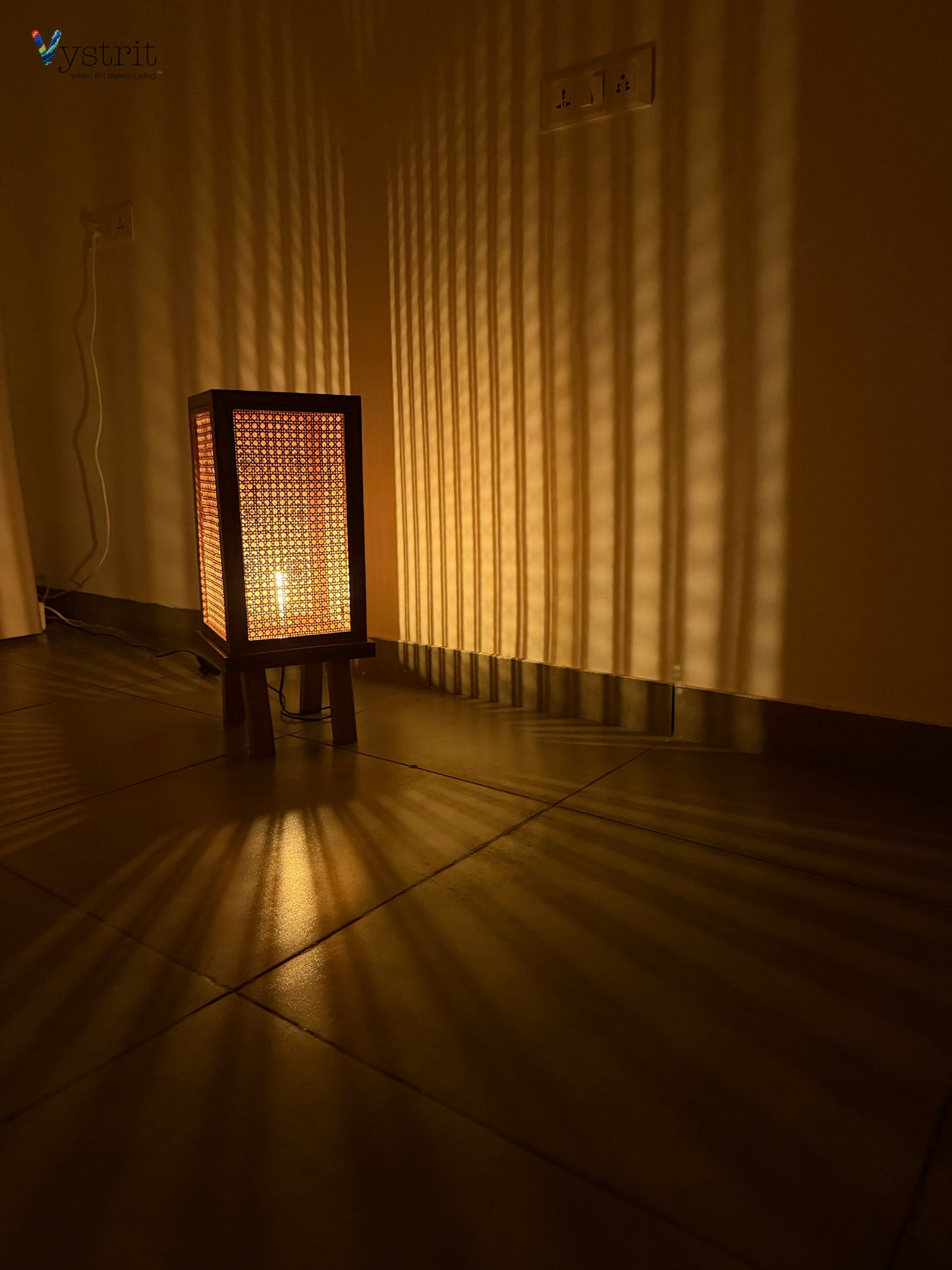 Teakwood Floor Lamp - Natural Teak