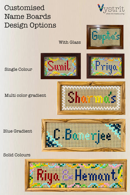 Customised Name Board - various sizes (2ft, 2.5ft, 3ft width) (1ft height)