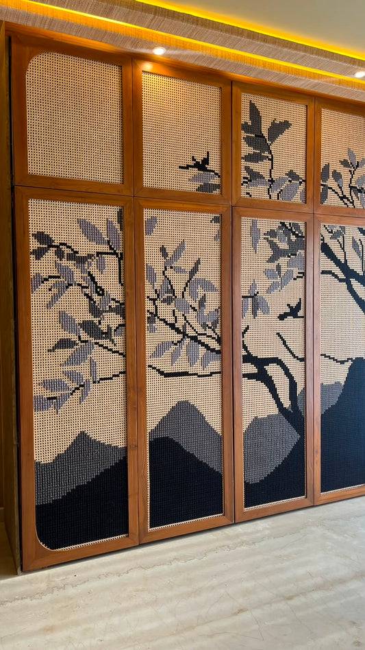 Custom Pull-Out Dining Shutter Wall