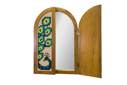 Console Table, Mirror with Doors, Combination - Majestic Peacock