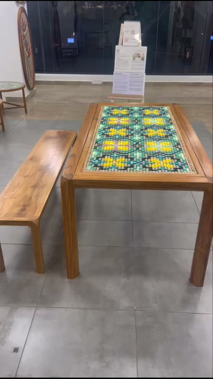 6 seater Dining Table with Changeable Art - 6ft x 3ft