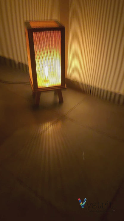 Solid Wood Floor Lamp-  Natural