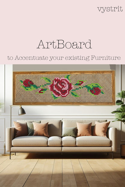 Rose on Art Board - 2ft x 6ft